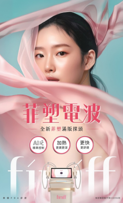 【Finiff 菲塑電波】新世代 AI® 緊膚電波｜從電波本質重塑，重新定義深層容積熱效率，結合全新菲塑滿版探頭、EACC 即時阻抗偵測與自動補償，以及 AI 全程冷卻溫控，重新思考電波能量的傳導、熱能累積與表皮防護。