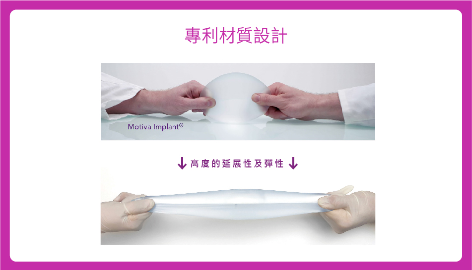 Motiva波力媚隆乳的高彈力外層膜